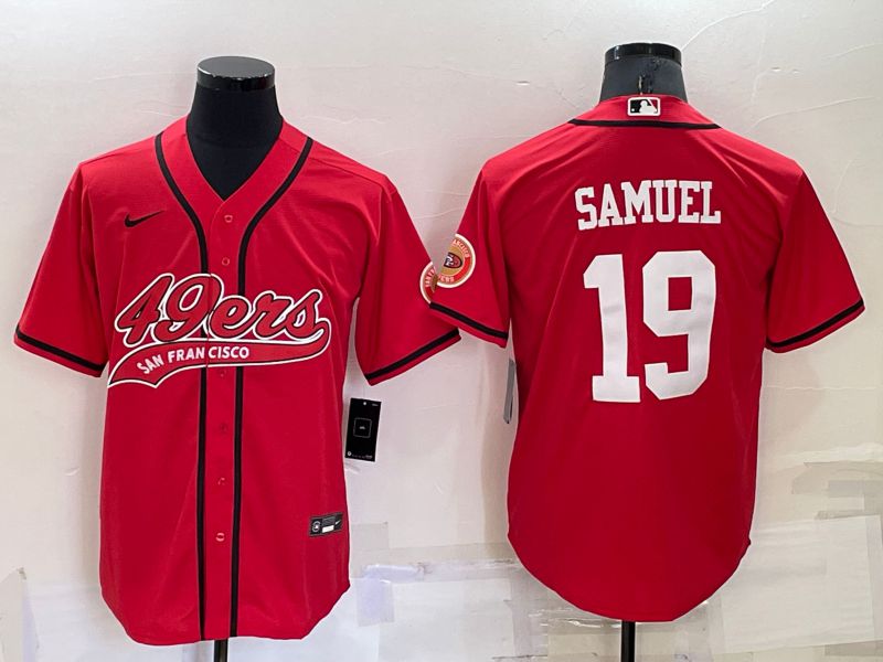 Men San Francisco 49ers #19 Samuel Red 2022 Nike Co branded NFL Jersey